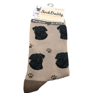 3/$18 Sock Daddy Pug Unisex Crew Socks NWT